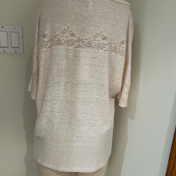 Rebecca Taylor Lace Insert T Shirt Large New Tags - Picture 4 of 7